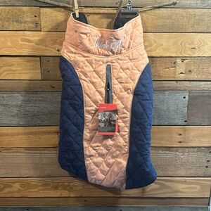 🔥MOVING CLOSEOUT Peach/navy lined Think Pet jacket size L or XL NEW WITH TAGS